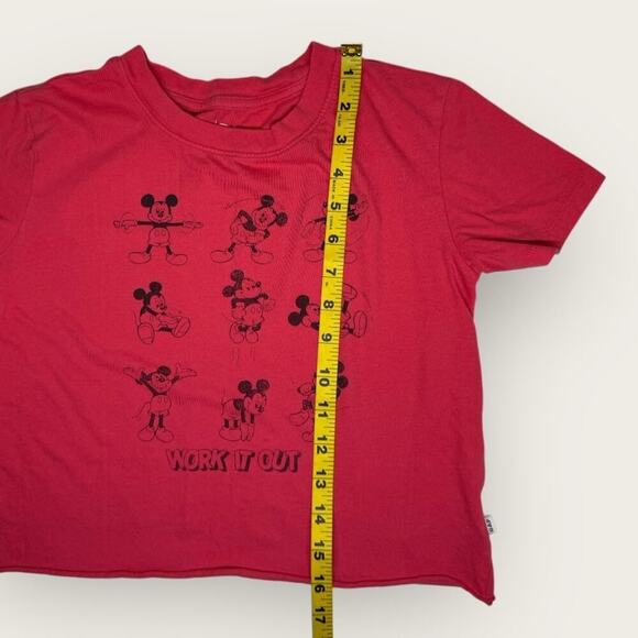 Gap Kids | Disney Mickey Mouse "Work It Out" Graphic Tee | Red | (M 8-9Y) - Picture 7 of 11
